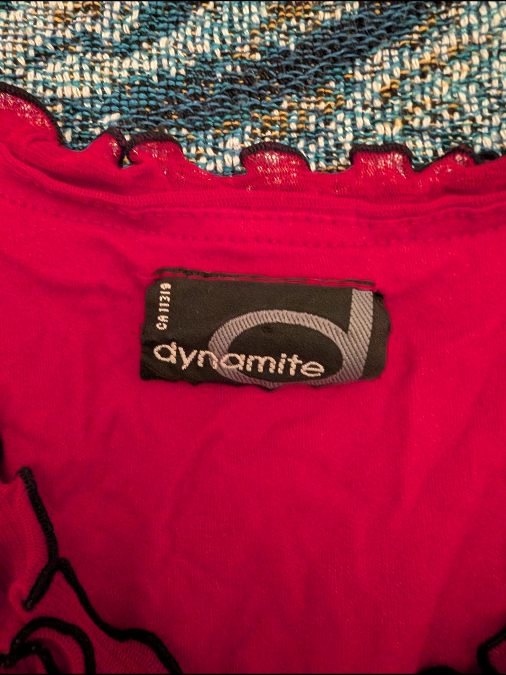 Dynamite Pink Ruffle-Trim Tank Top - Picture 2 of 4